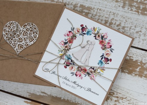 Wyjątkowa ręcznie robiona kartka na rocznicę ślubu z personalizacją, pudełkiem, piękne życzenia rocznicowe