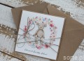 Wyjątkowa personalizowana kartka na chrzest dla dziewczynki - pomysł na prezent na chrzciny - pamiątka chrztu ręcznie robiona od matki chrzestnej, ojca chrzestnego + najpiękniejsze życzenia z misiem