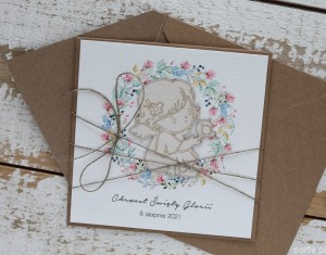 Personalizowana kartka na chrzest - pomysł na prezent - pamiątka chrztu ręcznie robiona od matki chrzestnej + najpiękniejsze życzenia