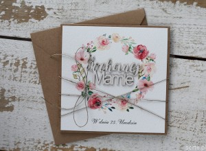 Oryginalna kartka ręcznie robiona na urodziny kochanej Mamie