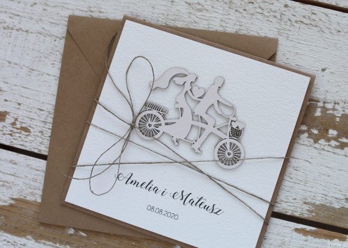 Unikatowa kartka ślubna ręcznie robiona - prezent ślubny - z personalizacją + najpiękniejsze życzenia ślubne