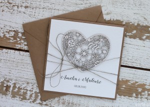 Unikatowa kartka ślubna ręcznie robiona boho - prezent ślubny - z personalizacją + kartka na ślub i najpiękniejsze życzenia ślubne 