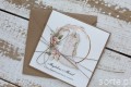 Unikatowa kartka ślubna ręcznie robiona boho - prezent ślubny - z personalizacją + kartka na ślub i najpiękniejsze życzenia ślubne