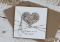 Ręcznie robiona kartka na ślub - ślubna, walentynkowa