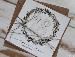 Ręcznie robiona kartka na 18 urodziny z personalizacją - pomysł na prezent na osiemnastkę dla chłopaka