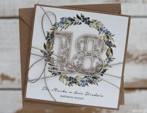 Wyjątkowa ręcznie robiona kartka na 18 urodziny, osiemnastka - pomysł na prezent życzenia na osiemnastkę dla chłopca