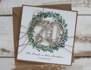 Wyjątkowa ręcznie robiona kartka na 70 urodziny, siedemdziesiątka - pomysł na prezent na siedemdziesiątkę dla mężczyzny