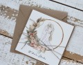 Rustykalna kartka ślubna, życzenia na ślub, idealny dodatek do prezentu ślubnego, koperta na pieniądze