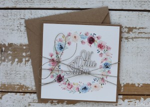 Kartka ślubna rustykalna, życzenia na ślub, W dniu Ślubu, idealny dodatek do prezentu ślubnego