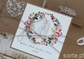 Oryginalna kartka ślubna z pudełkiem z wiankiem boho, pomysł na prezent ślubny, koperta na pieniądze SORTE.pl