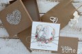 Oryginalna kartka ślubna z pudełkiem z wiankiem boho, pomysł na prezent ślubny + koperta na pieniądze Agata i Łukasz SORTE.pl