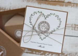 Wyjątkowa kartka na komunię z pudełkiem, pamiątka komunii z personalizacją - prezent dla dziewczynki, dla chłopca najpiękniejsze życzenia komunijne