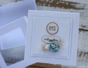 Pamiątka komunii - elegancka kartka na komunię ręcznie robiona c1