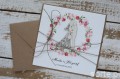 Rustykalna kartka ślubna ręcznie robiona wiśnie SORTE.pl