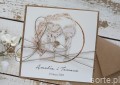 Rustykalna kartka ślubna ręcznie robiona para młoda boho SORTE.pl