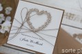 Personalizowany prezent - wyjątkowa kartka ręcznie robiona w stylu boho z sercem na ślub pomysł prezent ślubny z personalizacją + personalizowane najpiękniejsze życzenia ślubne SORTE.pl