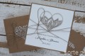 Kartka ślubna personalizowana - Kartka ślubna, koperta na pieniądze ręcznie robiona